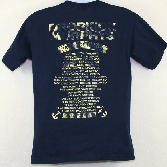 Bayside Dropkick Murphys Band Anchors Up Concert T-Shirt Mens Medium - Picture 2 of 7